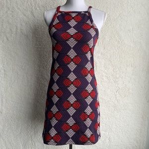 Topshop Size 4 Dress Dots Purple Red White Black